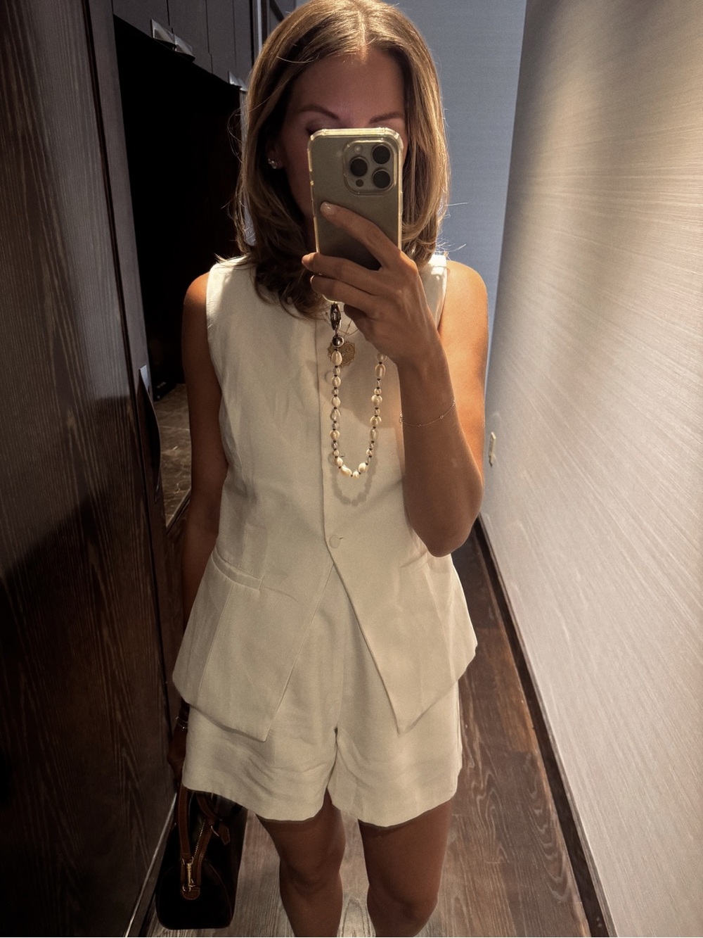 White Vest & Short Set